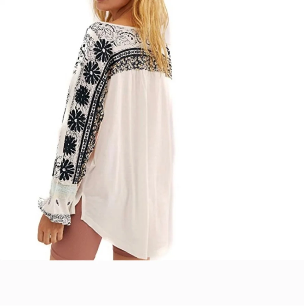 Free People Tripoli top in blush combo
